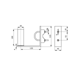 Mini Rohrhalterung Ø38mm L110