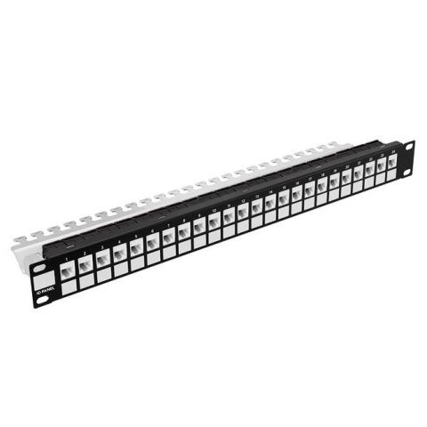 Modulares Patchpanel 24-Port 19" 1U schwarz