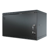 Serverschrank 19" 6U, 350mm, Volltür, schwarz