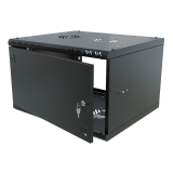 Serverschrank 19" 6U, 450mm, Volltür, schwarz